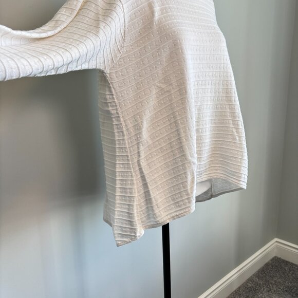 Margaret Winters Size Large Sweater Light Knit Cotton White Round Neck Casual - Picture 5 of 10